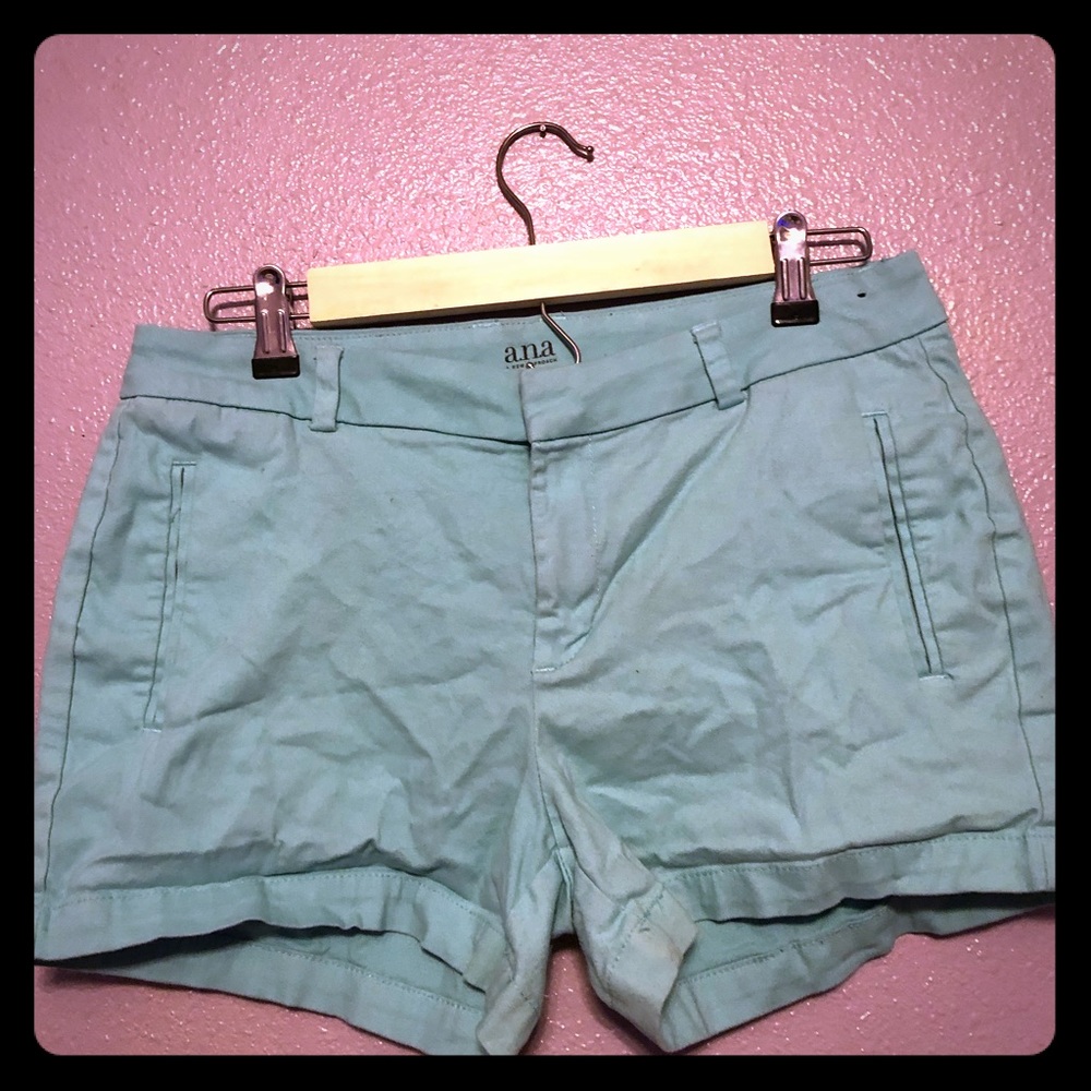 a.n.a. Aqua Blue Twill Shorts